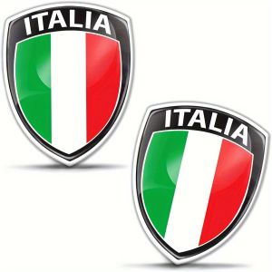 3D Domed Silicone Stickers Decals Car Motorcycle National Italy Italian Flag F 148