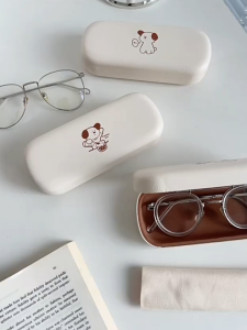 Fashion Hard Case Holder PU Leather Ins Eyewear Case Holder for Sunglasses and Specs Eye Glasses Storage