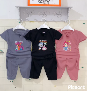 NEW PROMO 3 PASANG STELAN TALI SERUT ANAK PEREMPUAN 0-12 BULAN