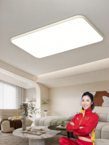 HUANGJIANG | Cream Modern Minimalist Bright Ceiling Light