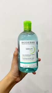 Nước Tẩy Trang Bioderma Màu Xanh Sébium H2O Dành Cho Da Dầu 500ml - Tẩy Trang Sạch Sâu Kiềm Dầu [Chính Hãng]