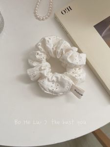 กิ๊บติดผมลายดอกไม้ปักลายสไตล์เกาหลีสีขาวนมสำหรับผู้หญิง เครื่องประดับผมอเนกประสงค์ที่สวมใส่สบายและทันสมัย