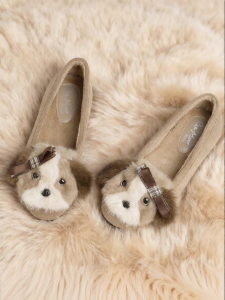 Reemoor | Winter Warm Cartoon Flat Round Toe Slip On Fleece Single Shoes