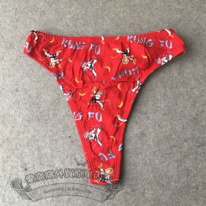 Cute Cartoon Printed High Waist Midship Underwear for Women Pure Cotton Breathable Underpants Ladies Innerwear