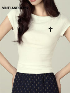 Petite Fit Summer New Arrivals T-Shirt Slim Large Neckline