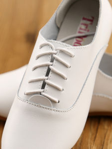 Thin Round Leather Shoe Lace: Creamy-white & 2mm Diameter