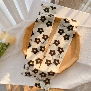 Summer Thin Ice Sleeve Lightweight Ice Silk UV Protection Driving Womens Arm Protector Fashionable Floral Polyester Fiber
