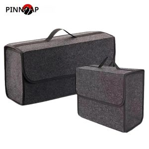 รถTrunk Organizerจัดเก็บคอนเทนเนอร์กระเป๋าแบบพกพารถTrunk Feltกล่องเก็บอุปกรณ์ตกแต่งภายในอัตโนมัติ