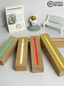 USB ชาร์จไฟ LED ติดผนังแบบสี่เหลี่ยม ฐานอะครีลิก 7 สี ไฟ LED แบบสีขาว ไฟ LED แบบสีอบอุ่น ไฟ LED แบบสีสันสดใส