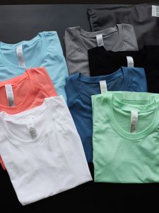 Sports Short-Sleeved T-shirt Womens Quick-Drying Yoga Running Fitness Clothes Slim Top round Neck Sweat-Absorbent Breathable Slimming