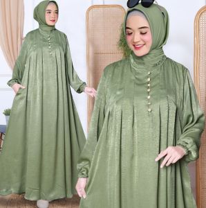 Gamis Fatima  santorini  silk all size fit to xl