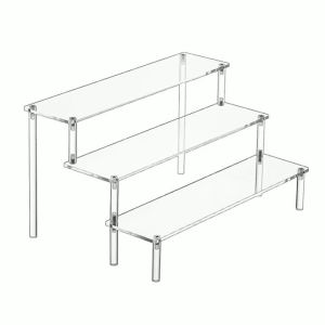 1-3 Layers Acrylic Display Stand Clear Display Riser Perfume Figurine Transparent Storage Rack Anime Figures Cupcake Shelf