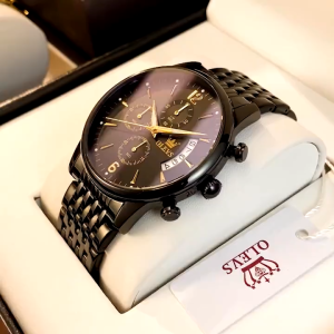 OLEVS Jam Tangan Pria Anti Air Original Rantai Keren Terbaru Mewah Luxury Stainless Steel Watch Men 2867