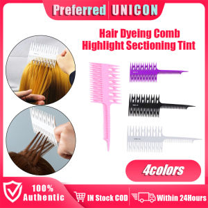 Professional 3Way Hair Dyeing Balayage Comb ABS Salon Highlights Tool for Weaving Sectioning Foiling