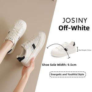 Josiny | Spring Breathable Thick-Soled White Sneakers