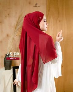Jilbab hijab kerudun krudung pashmina wanita dewasa terbaru new terlaris terkini modern kekinian murah viral 2022 Arrafi AR 613 adem mudah di bentuk cantik bahan baby doll ori premium cantik bayar di tempat COD gratis ongkir