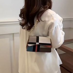 Hesbrow Amabile - Tas Bahu Shoulder Bag Wanita Fashion Kekinian Elegan Colorful Tali kombinasi Rantai - Include Kotak Dustbag & Paperbag