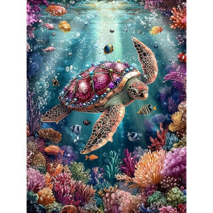 500/1000/1200/2000PCS Jigsaw Puzzle Peaceful Tortoise Coral Scene For Adults Ideal For Stress Relief And Relaxation