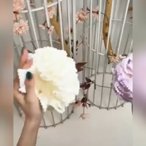 TWOL SHOP Stock no.115,1pc Loofah Bath Ball Mesh Sponge Milk Shower Bathroom Supplies Bath Soft Flower