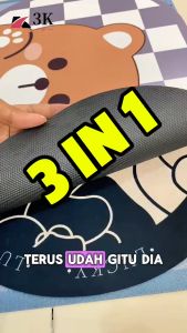 (3K Surabaya) PAKET 3PCS Keset Diatomite Anti Slip Kotak & Oval 40x60CM Nyerap Air Motif Random