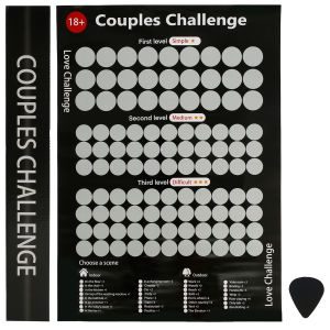 Valentines Day Scratch Off Poster Funny Love Game Scratch Off Poster 100 Things on Date Night Couple Dating Scratch Off Poster
