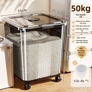 MEIZHUFU | Lọ Lưu Trữ Gạo Chống Ẩm và Chống Sâu Bọ Đạt Chuẩn Thực Phẩm