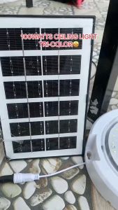 New intelligent high brightness solar powered household high-power lighting for balconiesgardenscourtyardscorridors  ceiling lights outdoor waterproof and energy-saving high-performance remote control