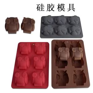 1 Pcs Soft Silicone Soap Mold Six Owls Soap Molds For Soap Making Fondant Cake Chocolate Mold Cake Decor Bath Tool Color Random