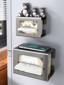 Kitchen Wet Wipes Storage Rack Fridge Magnetic Attraction Multi-Function Storage Box Wall Hanging Paper Towel Holder Luxury Style