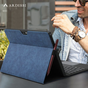 ARDISSI Case for Microsoft Surface Go 2 3 Go2 Pro 4 5 6 7 8 X Pro4 Pro5 Pro6 Pro7 + Pro8 ProX TPU Casing Protective Type Cover Pen Holder Protector Accessories Sleeve Leather Bag Stand