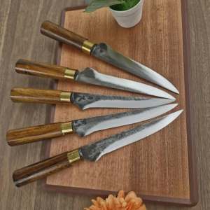 Dao lọc thịt lợn trâu bò...siêu sắc thép nhíp xe ô tô bản 25cm lưỡi 17cm