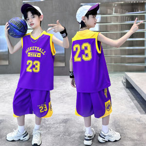 Boys Basketball Uniform Number 23 Summer Vest New Style Medium Large Children Boys Summer Sports Quick Dry Breathable Jersey Trendy