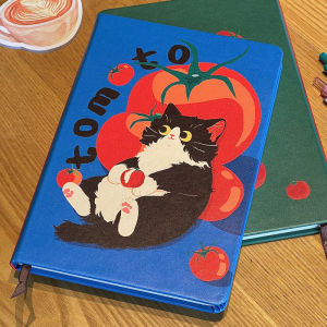 Cute Tomato Kitten Notebook A5 Schedule Plan Diary Student Stationery Daily Work Notes Account Memo Office Stationery Gift