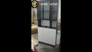 Book Cabinet(Free Delivery&install)Type C155 Bookcase with Glass Door Dustproof Light Luxury Wall Storage Cabinet