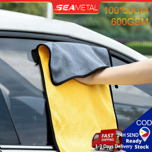 SEAMETAL Micro Fiber Towel for Car Motor 600GSM 100x50cm Drying Cloth Super Absorbent Cleaning Washing Wipes Carwash
