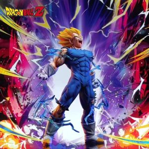 Bandai | Hot 27cm Dragon Ball Z Majin Vegeta Anime Figure Self-destruct  Super Saiyan Action Figures Pvc Statue Figurine Model Toys Gift