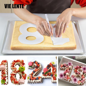 0-8 Số Bộ Khuôn Làm Bánh DIY Dụng Cụ Trang Trí Bánh Sinh Nhật Confeitaria Máy Làm Bánh Ngọt Làm Bánh Phụ Kiện Thân Thiện Với Môi Trường 4/6/8/10inch