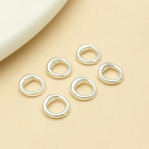 10/20/30pcs Brass End Bead Tip Double Hole Connector Rings End Caps For Necklace Bracelet Jewelry Making Accessory 5/8mm Dia