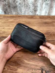 Tas bahu/tas selempang pria kulit asli terlaris tas ransel kecil kasual kulit asli tas fashion gaya Korea.