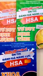 Combo 3 cuốn Sách - Hướng dẫn luyện đề ôn thi Đánh giá năng lực - HSA (Khoa Học - Tư duy định lượng - Định Tính) (2K6)