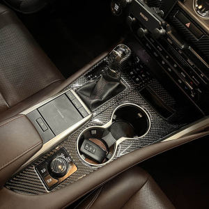 Carbon Fiber Cup Holder Frame Shift Panel Modification for Lexus RX300 450h 16-22 Years Old Car Interior Decoration Sticker