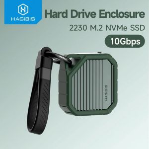 Hagibis | Hagibis 2230 M.2 NVMe SSD Enclosure USB 3.2 Gen 2 10Gbps to NVMe PCI-E M.2 SSD Case External SSD for Laptop iPhone 16 Pro iPad