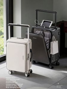 MANLVSHI | High-end Wide Handle Side Opening Luggage with 360 Wheels and Large Capacity