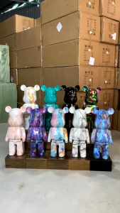[ 50CM - 80CM  ] Bearbrick 50cm Màu Sơn Nhúng Gấu Bearbrick Đổ Loang Màu Đính Kim Sa  Sơn Tĩnh Điện Trang Trí Nhà Cửa