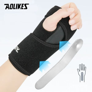 AOLIKES | GTUBIKE 1 PC Carpal Tunnel Wrist Brace with Metal Splint for Women & MenAdjustable Wrist Support Stabilizer for Hand Tendonitis