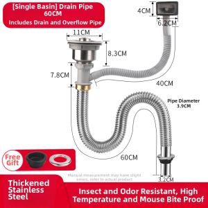 YUNRAN | Stainless Steel Sink Drain Kit