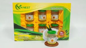 HỘP QUÀ YẾN CHƯNG - 06 Hũ Yến chưng đường phèn lá dứa VN NEST (18% Tổ Yến thật) - 06 Hũ x 70ml - Chính hãng VN NEST