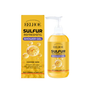 EELHOE Sulfur Refreshing Shower Gel Sulfur Refreshing Body Wash Moisturizes and nourishes the skin soothing hydrating brightening and cleansing body wash