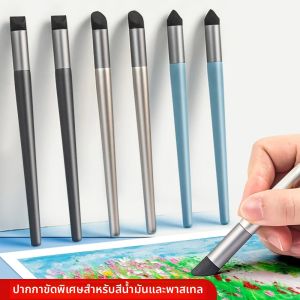 ปากกาฟองน้ำขัด 3 ชิ้น ใช้ซ้ำได้ ล้างทำความสะอาดได้ สำหรับสีน้ำมัน พาสเทล แปรงขัดสี แปรงวาดภาพละเอียด เครื่องมือเพิ่มความสว่าง อุปกรณ์ศิลปะ