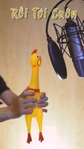 Đồ chơi cho bé con gà - Gà kêu đồ chơi gà la hét vui nhộn - 3 size to nhỏ